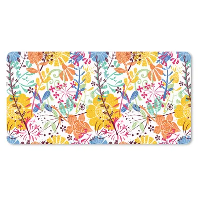 Produktbild von MuchoWow® Mauspad Mousepad Blumen - Pflanzen - Regenbogen - Muster 60x30 cm - Mousepads - Maus Mat - Pad - Mausunterlage - Nachhaltig