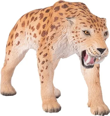 Produktbild von Mojo Fun Smilodon, 3 Jahr(e), PREHISTORIC LIFE, Braun, Schwarz, Weiß, Polyvinylchlorid (PVC)
