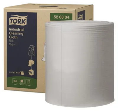 Productafbeelding van TORK 520304, industriële afveegrol, 1-laags, grijs, 361 meter