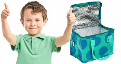 Produktbild von Kühltasche | Lunch Bag – Blau-Türkis mit Isolierfolie, Rex London