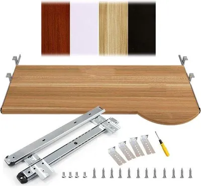Productafbeelding van Toetsenbordlade Bureau - Bureau Lade - Werkruimte Optimaliseren - In Hoogte Verstelbaar - 60 cm Breed - Zwart