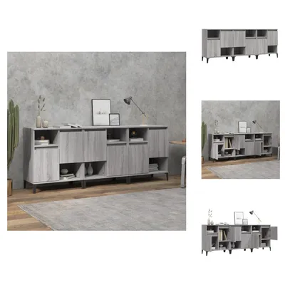 Image de vidaXL Sideboards 3 pcs. Gris Sonoma 60x35x70 cm Bois composite - Sideboards