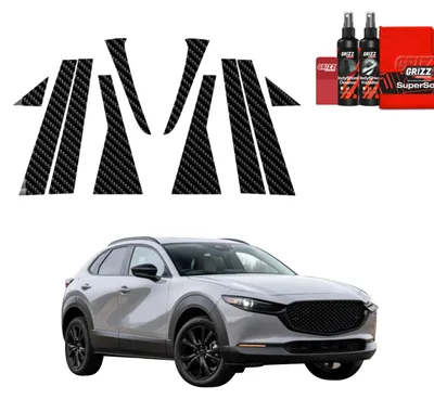 Produktbild von 10in1 Kohlenstoff Schutzfolie Grizz Protector für B-C-Säule - Mazda CX-30 (2026)