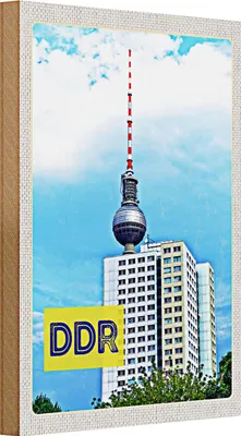 Produktbild von Holzschild Reise 20x30cm Berlin Trip Fernsehrturm DDR