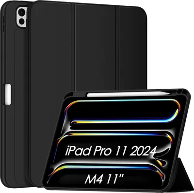 Produktbild von Tasche für iPad Pro 11" 5. Generation Auto Wake/Sleep Stylus Halter Schwarz