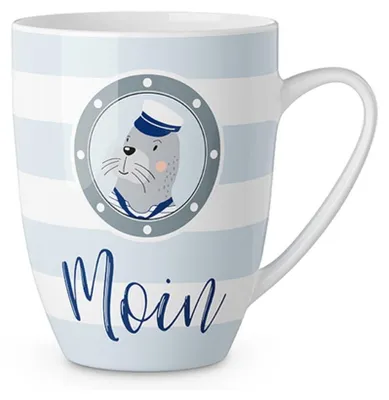 Produktbild von maritimer Becher, Tasse Meerfreunde mit Seehund für 250ml Geschenk für Dich