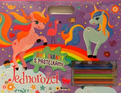 Obrázek produktu pro Jednorožci - Omalovánky s pastelkami