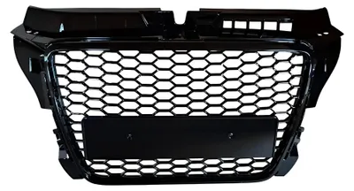 Kühlergrill SCHWARZ GLANZ Waben Gitter für Audi A3 S3 8P Facelift 2008-2013 – Produktansicht