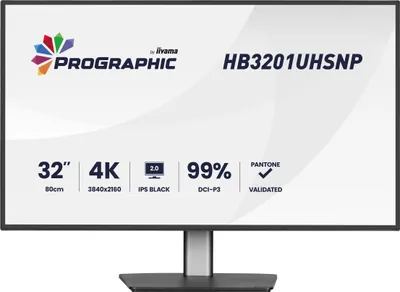 Produktbild von iiyama ProGraphic HB3201UHSNP-B1 Computerbildschirm 80 cm (31.5") 3840 x 2160 Pixel 4K Ultra HD Schwarz