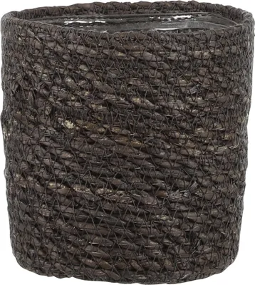 Produktbild von Mica Decorations Pflanzenkorb - grau - Rattan - 12 x 12 cm