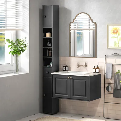 Produktbild von Badschrank, Holzwerkstoff Schwarz