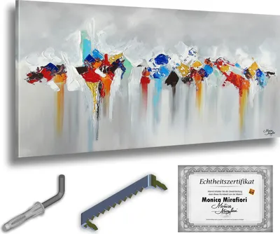Immagine prodotto di Monica Mirafiori I 100% DIPINTO A MANO I Quadro "L'Aventure" 120x60cm | Quadro dipinto a mano | Quadro acrilico | Quadro acrilico molto grande I Quadri d'arte moderna I Quadri d'arte