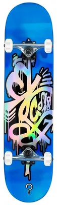 Image de Enuff Hologram Skateboard Bleu 8.0 / Roues blanches