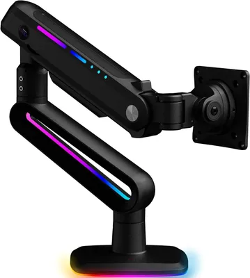 Image de Support pour écran - Support d'écran - Configuration gaming - RGB intégré - Jusqu'à 57 pouces - Noir