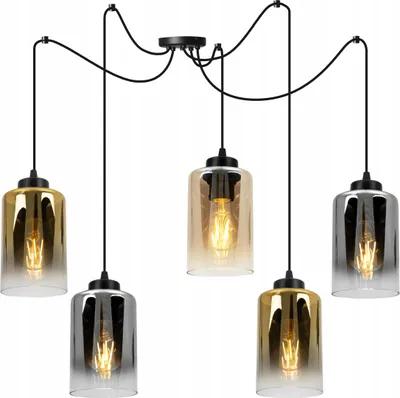 Image de Élégante Suspension Avec Abat-Jour En Verre