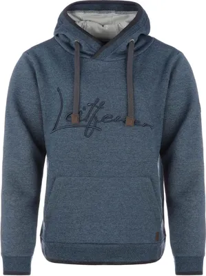 Produktbild von Leitfeuer Damen Sweathoody Pullover mit Logo-Stickerei - Hoodie Sweatshirt mit Kapuze in Dunkelblau Größe M