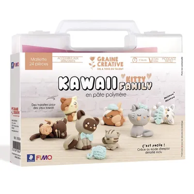 Produktbild von Modellierset für Polymerpaste - Kawaii-Kätzchen