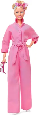 Imagen del producto de Figura Barbie En Mono Rosa Barbie Articulada 30 cms