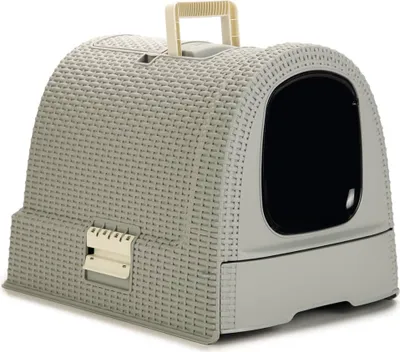 Produktbild von Curver Katzentoilette mit Deckel 51x38,5x39,5 cm Grau