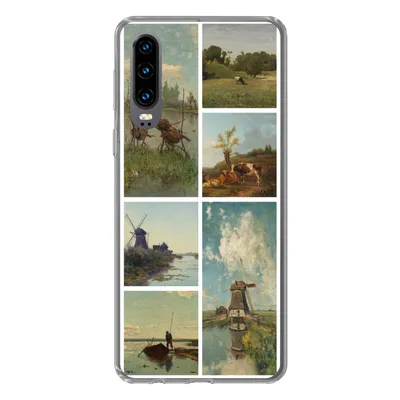 Produktbild von MuchoWow® Handyhülle Schutzhülle Hülle für Huawei P30 Kunst - Collage - Niederlande Silikon Softcase Handy Hülle - Kartenbesitzer