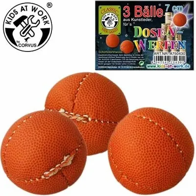 Produktbild von Dosenwurfbälle klein, 3 Stück 7cm