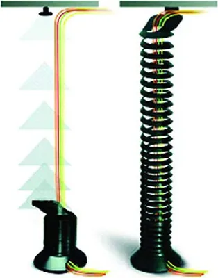 Produktbild von Kabelspirale schwarz vertikal Kabelkanal Kunststoff 120cm