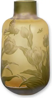 Productafbeelding van A Cameo Glass Vase 'Tulip'