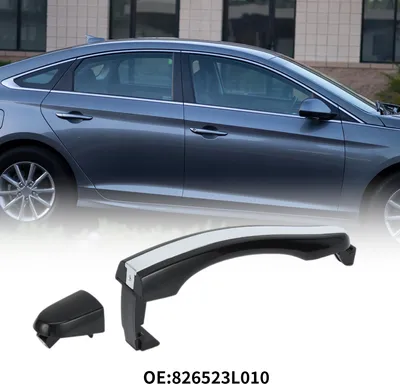 Image de Poignées De Porte Extérieure De Voiture Avant Droite Pour Hyundai Azera 2006-2011 Abs Noir, Ton Argenté, 1 Pièce