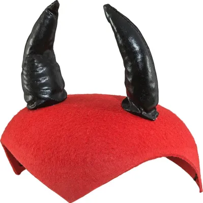 Produktbild von Teufelskappe Hut Mütze mit Hörner Rot Schwarz Erwachsene Karneval Fasching Party