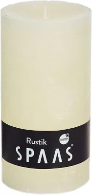 Productafbeelding van 6 Rustieke geurloze cilinderkaarsen 68/130 mm, ± 60 uur - ivoor