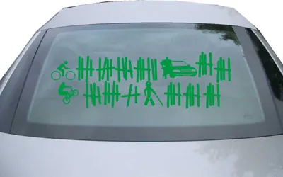 Produktbild von Indigos UG - Aufkleber Heckscheibe & Motorklappe DE7082 - grün - 600x189 mm - Opferliste - Auto Scheiben Fenster Heckklappe Tuning Racing JDM - Die cut