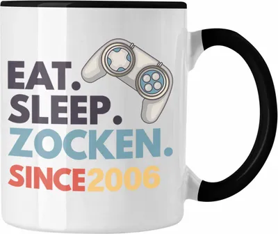Produktbild von TRENDATION 16. Geburtstag Tasse Jungen Jungs Geschenk 16er Geschenkidee 16 Sohn Gamer (Schwarz)