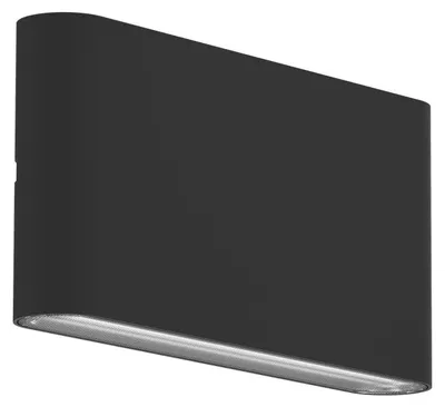 Productafbeelding van Opple LED Wandlamp Lucia 715000006300, 6W, 570lm, 3000K, 30°, zwart, IP65, op- en neerwaarts licht