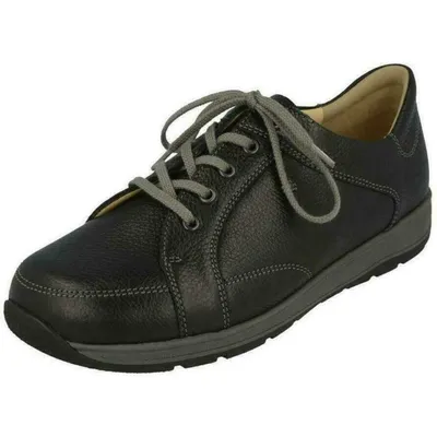 Produktbild von Finn Comfort Saragossa Herrenschuhe, Schnürer, Leder, Schwarz, - Herrenschuhe Sneaker / Schnürschuh, Schwarz, leder (bison)