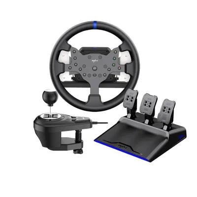 Immagine prodotto di Volante da gaming, leva del cambio 6+1, angolo di rotazione massimo 900°, pedali regolabili, kit incluso