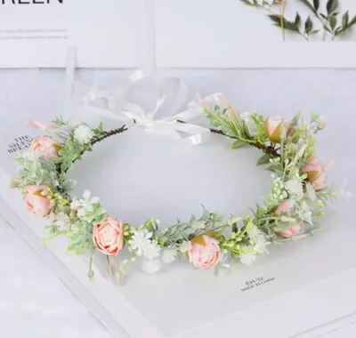 Produktbild von Girlande Stirnband BOHO Blumen W104