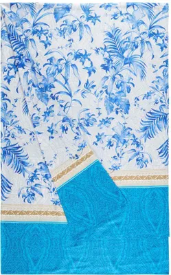 Zdjęcie produktu dla Bassetti bawełniany fular IBISCUS TATTOO kolor B1 BLUE rozmiar 270x270