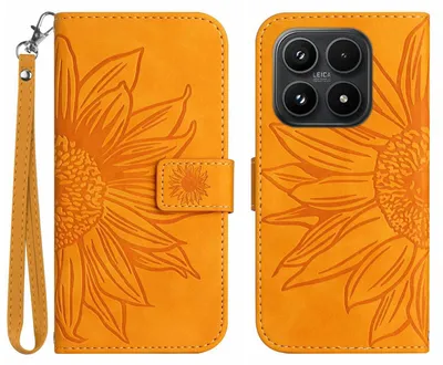 Produktbild von Xiaomi 17 Hülle - Coverup Sonnenblume Klapphülle mit Schlüsselband - Gelb
