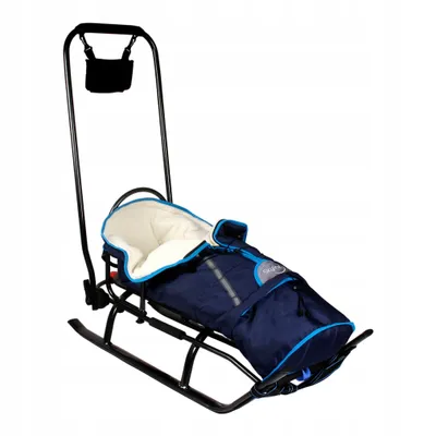 Image de luge 3en1 enfants Sport luge pour enfants, bébés avec dossier, chancelière, poignée de poussée et ceinture en aluminium LED