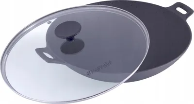 Produktbild von Wok-Pfanne Aus Gusseisen, Tief, Deckel Kamille