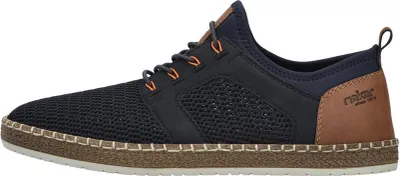 Produktbild von Rieker Herren Slipper Sneaker mit Gummizug und Strukturoberfläche B5252, Größe:46 EU, Farbe:Blau