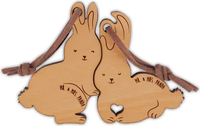 Produktbild von Mr. & Mrs. Panda schlüsselanhänger paar Hase verliebt - Geschenk, Freundin, Partner, Hochzeit, Hasen, Paare, Liebes, Anhänger, Liebe
