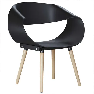 Produktbild von 2er-Set ZANOTI | Schalenstuhl | Schwarz | Kunststoff | Designstuhl