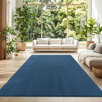 Produktbild von TT Home Wohnzimmer Teppich Kurzflor Anti-Rutsch Rückseite Unifarben Modern Waschbar Größe 200x280 cm