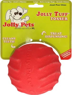 Produktbild von Jolly Tuff Tosser 10 cm Rot Kauspielzeug für Hunde