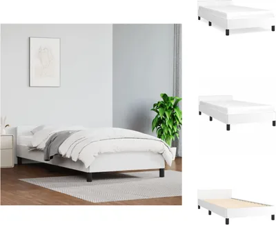 Immagine prodotto di vidaXL Struttura letto con testiera bianca 80x200 cm in Pelle finta - Letti e strutture letto