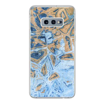 Produktbild von MuchoWow® Handyhülle Schutzhülle Hülle für Samsung Galaxy S10e Marmor - Farbe - Gold - Blau Silikon Softcase Handy Hülle - Handy