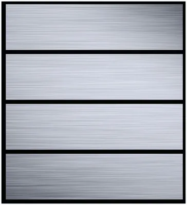 Produktbild von Wallario Möbelfolie / Aufkleber, geeignet für Ikea Malm Kommode mit 4 Schubfächern - Muster aus grauen Streifen - Schraffur