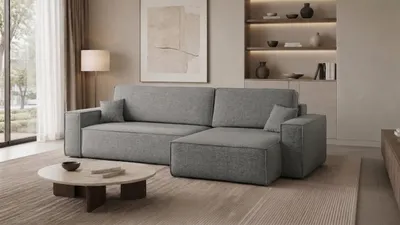 Produktbild von Kaiser Möbel Ecksofa mit schlaffunktion und bettkasten, Eckcouch Best XL stoff Verita Stahl Rechts