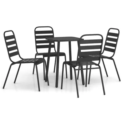 Image de vidaXL Ensemble de jardin 5 pièces anthracite acier